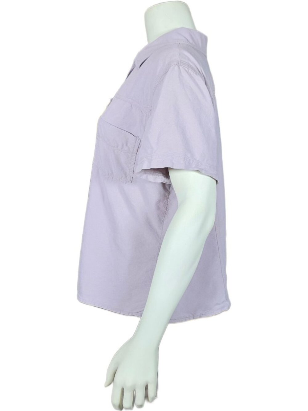 J. Jill Cottagecore Lavender Ruffle Cotton Blouse L - Picture 3 of 9